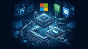 Logo da Microsoft com Excel e Outlook trocando o modelo de IA por um mais barato